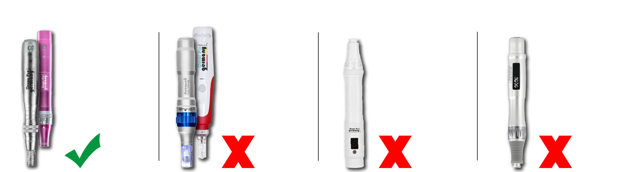 Only compatible with the DermaPen Germany and Rosé